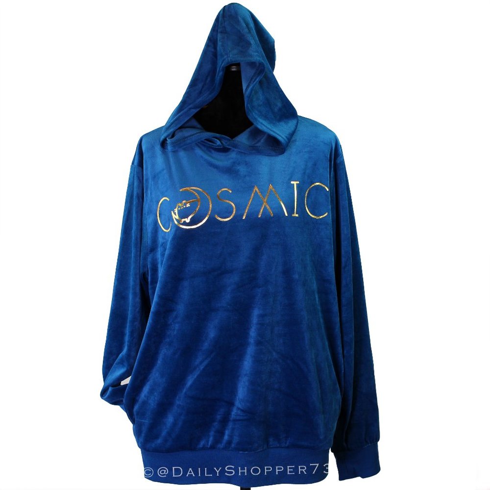 Pusheen "Cosmic" Navy Blue Velour Hoodie